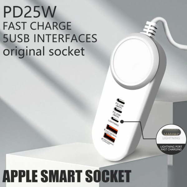 Мощно мрежово зарядно с кабел 35W FAST Charger ~220V/USB/Type